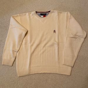 Tommy Hilfiger cream crew neck sweater. Size XL.
